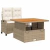 vidaXL Set mobilier de grădină, 2 piese, cu perne, bej, poliratan