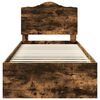 vidaXL Cadru de pat Stejar fumuriu 100 x 200 cm Lemn de pin masiv