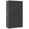 vidaXL Dulap depozitare de exterior, negru, 97x37x165 cm, PP