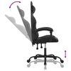 vidaXL Scaun de gaming pivotant, negru, piele ecologică