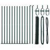 vidaXL Îngrădire cu stâlpi Verde 1.2 x 25 m otel acoperit cu PVC