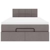 vidaXL Cadru de pat otoman cu saltea Taupe 120x200cm Material