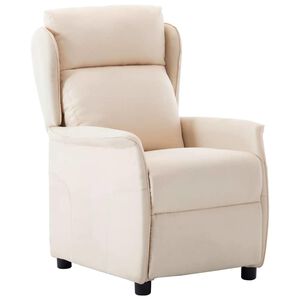 vidaXL Fotoliu recliner Crem Poliester