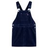 vidaXL Rochie salopetă pentru copii, velur, bleumarin, 104