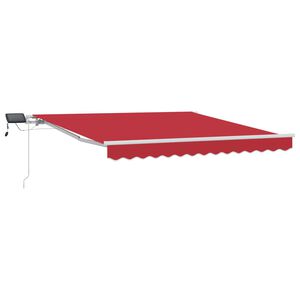 vidaXL Cortina Retractabilă Roșu 300 x 250 cm Material textil și oțel