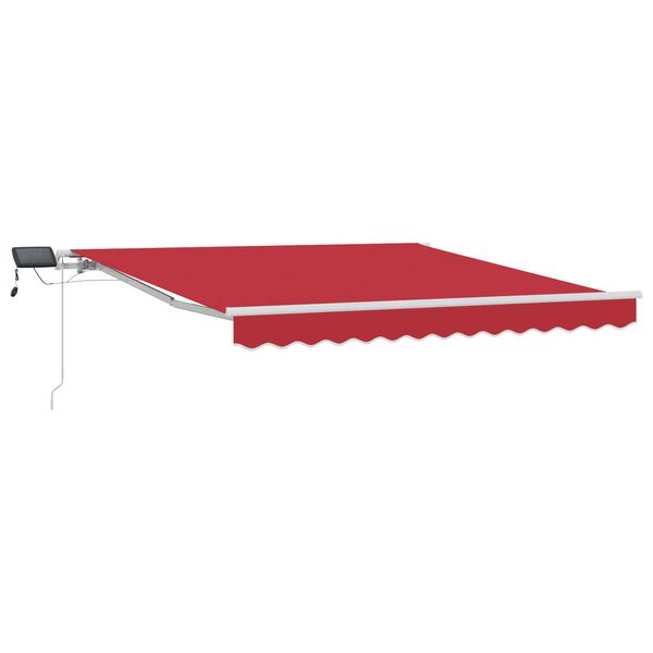 vidaXL Cortina Retractabilă Roșu 300 x 250 cm Material textil și oțel