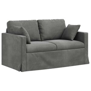 vidaXL Canapea Gri &icirc;nchis 138 x 78 x 80 cm Catifea