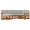 vidaXL Set de canapele de exterior 5 buc. Gri natural și deschis