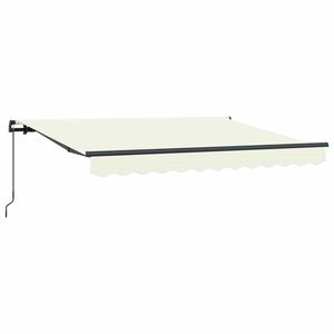 vidaXL Cortina Retractabilă Manual Crem 300 x 200 cm țesătură