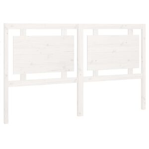vidaXL Tăblie de pat, alb, 165,5x4x100 cm, lemn masiv de pin