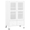 vidaXL Dulap industrial de depozitare, alb, 70x40x115 cm, metal
