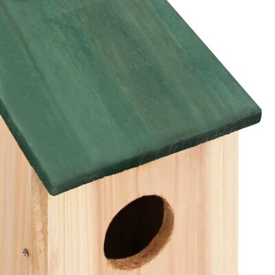 vidaXL Căsuțe de păsări,10 buc., 12x12x22 cm, lemn masiv de brad