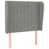 vidaXL Tăblie de pat cu aripioare gri deschis 83x23x118/128 cm catifea