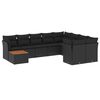 vidaXL Set canapele de grădină cu perne, 10 piese, negru, poliratan