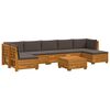 vidaXL 8 buc. Set de canapele de exterior Lemn Solid de Acacia Maro