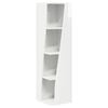vidaXL Dulap de colț Alb lucios 27,5x27x102cm Lemn compozit