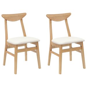 vidaXL Scaune de dining 2 pcs natural 42 x 47.5 x 81 cm