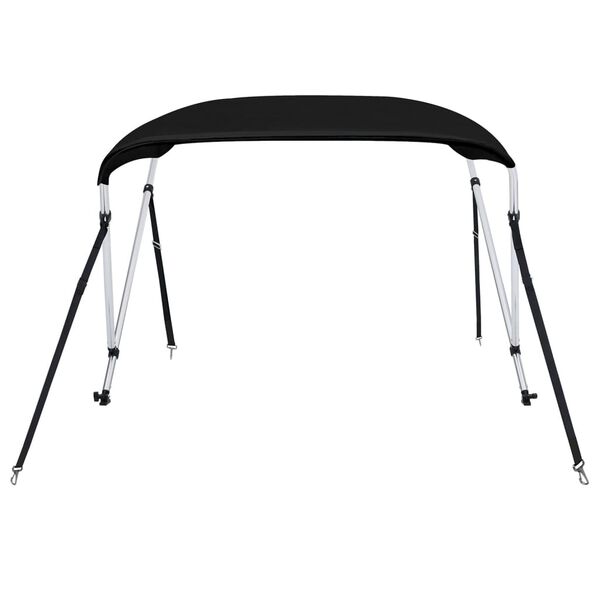 vidaXL Parasolar barcă Bimini cu 2 arcuri, negru, 150x120x110 cm