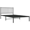 vidaXL Cadru de pat din metal cu tăblie, negru, 107x203 cm