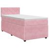 vidaXL Pat boxspring cu saltea cu headboard Roz 80 x 200 cm Catifea