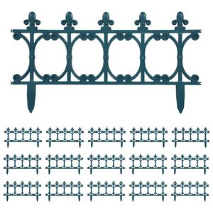 vidaXL Borduri de gazon, 16 buc., verde, 10 m, PP