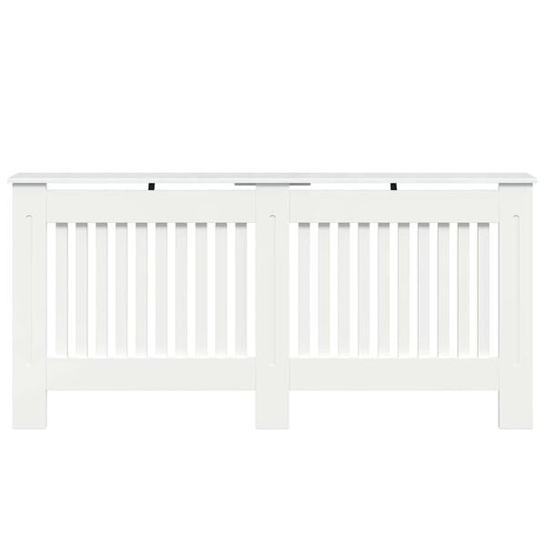 vidaXL Capac pentru radiator Alb lucios 172 x 19 x 81,5 cm