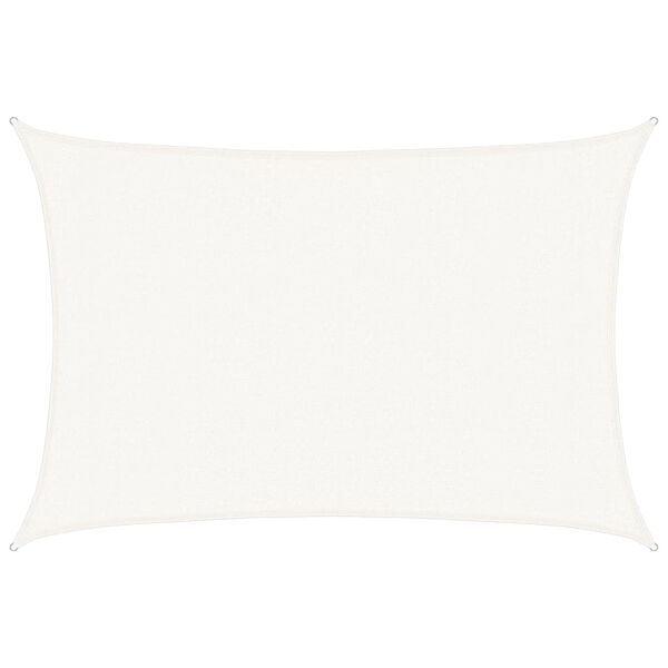 vidaXL Pânză parasolar, alb, 3 x 5 m, HDPE, 160 g/m²