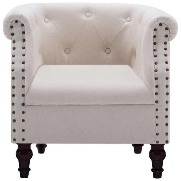 vidaXL Fotoliu, crem, material textil