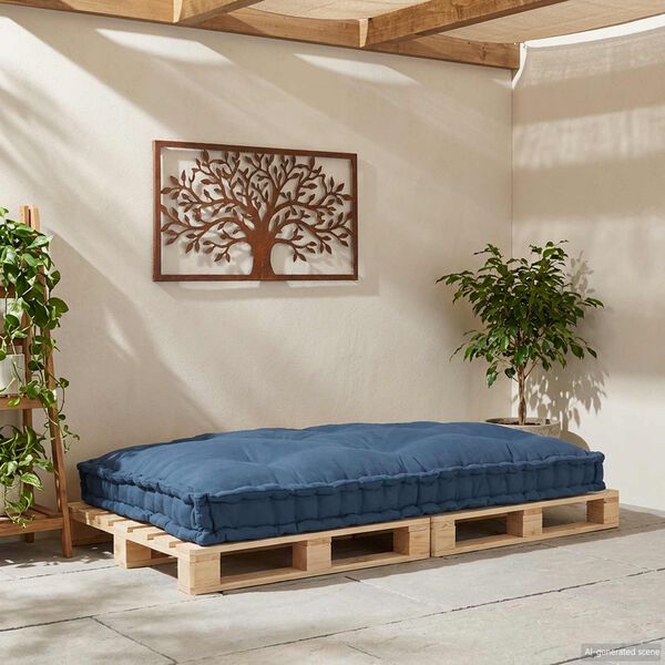 vidaXL Perna pentru canapea pe palet Indigo 120 x 80 x 12 cm țesătură