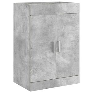 vidaXL Dulap sub chiuvetă pentru baie Gri Beton 56 x 37,5 x 81 cm