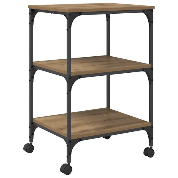 vidaXL Suport pentru imprimantă Stejar Artizanal 50 x 41 x 75 cm