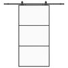 vidaXL Ușă glisantă cu set de feronerie neagră 102x205 cm Sticlă ESG