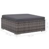 vidaXL Set mobilier de grădină cu perne, 6 piese, gri, poliratan