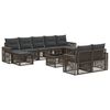 vidaXL Set de canapele pentru grădină 10 pcs Gri și gri &icirc;nchis