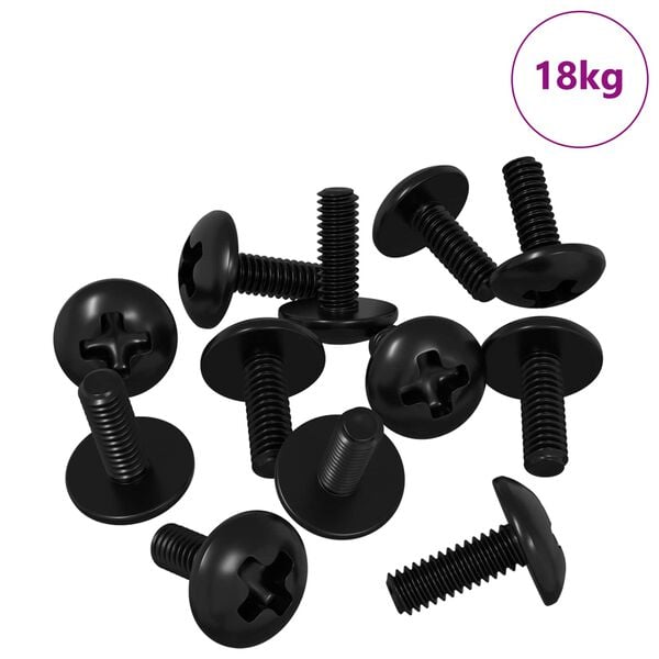 vidaXL Șuruburi cu manșon 8182 pcs Negru M4 x 10 mm Fier