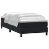 vidaXL Pat box spring cu saltea, negru, 100x210 cm, catifea