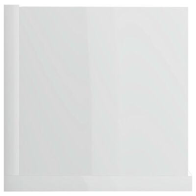 vidaXL Raft de perete CD-uri, alb extralucios, 100 x 18 x 18 cm, PAL