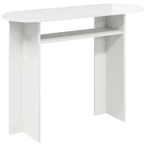 vidaXL Masă de consolă Alb foarte lucios 100 x 39,5 x 75 cm