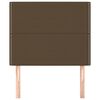 vidaXL Tăblie de pat maro &icirc;nchis 80x5x118/128 cm, material textil
