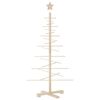 vidaXL Brad de Crăciun decorativ din lemn, 125 cm, lemn de pin masiv