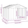 vidaXL Casă pentru c&acirc;ini antracit 116,5x153x81,5 cm oțel galvanizat
