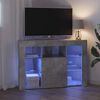 vidaXL Șifonier LED pentru TV colțar Gri din beton 100x40x68cm