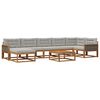 vidaXL Set de canapele de exterior 8 buc. Natural și gri deschis