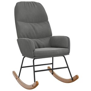 vidaXL Scaun balansoar, gri &icirc;nchis, catifea