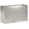 vidaXL Vază pentru Grădină Argintiu 80 x 30 x 49 cm Oţel inoxidabil