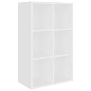 vidaXL Bibliotecă/Servantă, alb, 66x30x98 cm, PAL