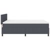 vidaXL Pat cu arcuri cu headboard Gri &icirc;nchis și alb 140 x 190 cm