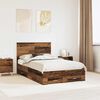 vidaXL Cadru de pat cu headboard Lemn vechi 120 x 190 cm Lemn compozit