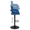 vidaXL Scaune de bar, 2 buc., albastru, material textil