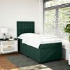 vidaXL Pat box spring cu saltea, verde &icirc;nchis, 100x200 cm, catifea